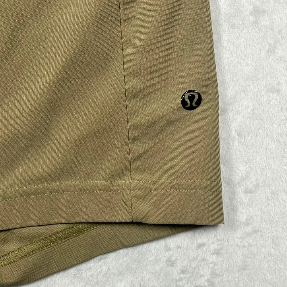 Lululemon Commission Shorts Mens 34 Tan Performance Golf Chino Tech *Flaw